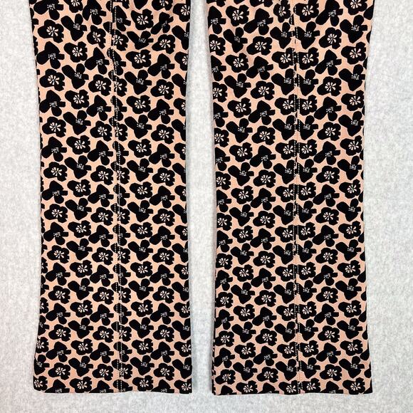 Anthropologie Maeve Brown Print The Margot Kick Flare Cropped Trousers Sz Small - Picture 7 of 13